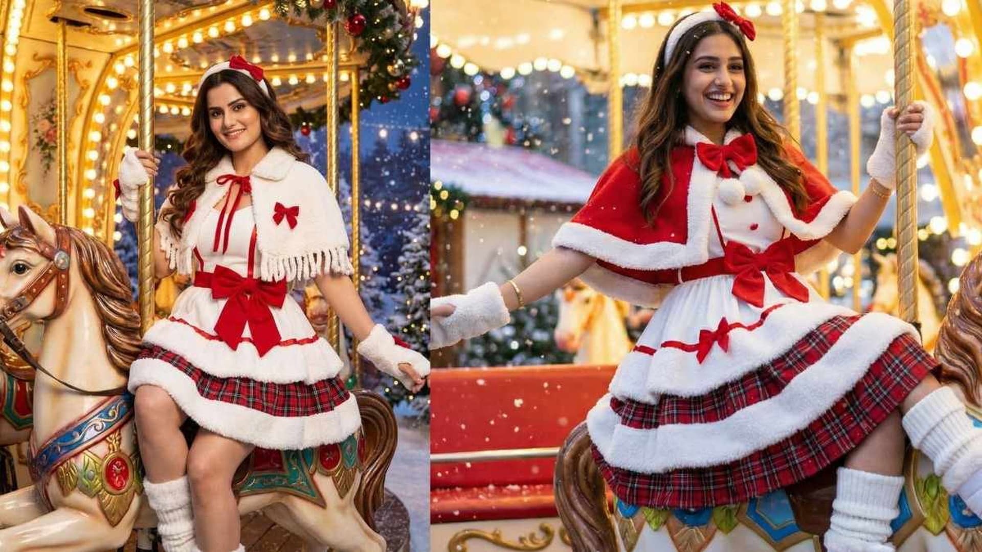 Christmas Belle, AI Christmas photo editor example